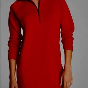 SPANX Vibrant Red Long Sleeve Dress